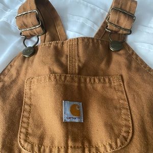 Kids Carhartt flannel lined overalls